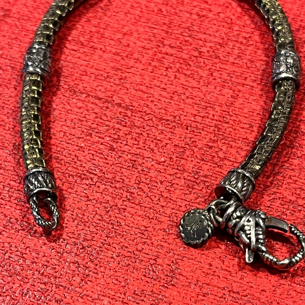 JOHN HARDY ‘JAI’ RARE AUTHENTIC PRE-LOVED LEATHER & STERLING SILVER BRACELET - Picture 7 of 10